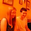 7-12 - Milan - Christy and Eli at Dinner DSCN0329